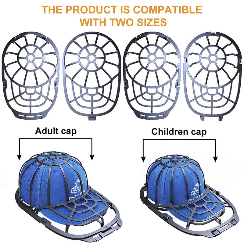 Eiito Hat Washer For Washing Machcine 2 Pack Hat Cleaner For Baseball Caps Hat Shaper For Dishwasher - Hat Cage Rack Frame Fit Adult And Children Wash Caps - Image 2