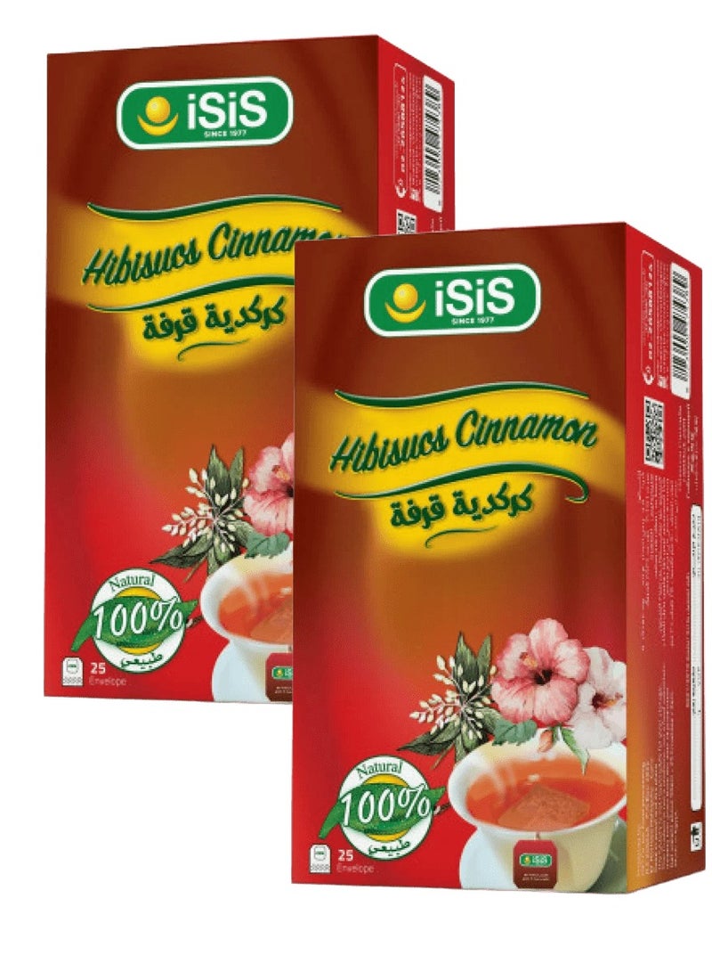 ISIS Two Pieces of Hibiscus Cinnamon  Drink ( 25 Envelopes ) - Image 1