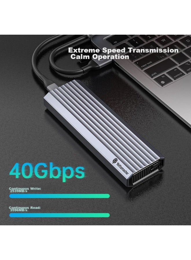 Yottamaster Usb4.0 Hard Drive Enclosure, M.2 Nvme Portable Ssd Enclosure, Thunderbolt 4 Enclosure With Temperature-controlled Fan, Universal Black Myth： Wukong Computer Laptop External Hard Drive Enclosure - Image 4