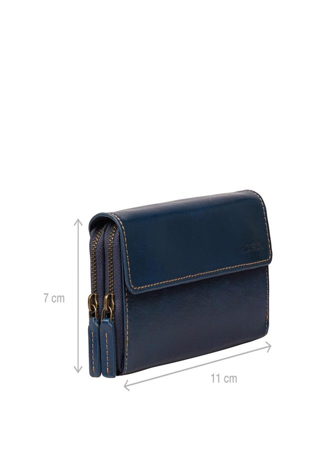 Hidesign ANDOVER W4 Genuine Leather Men's Blue Zip Around Wallet - Image 5