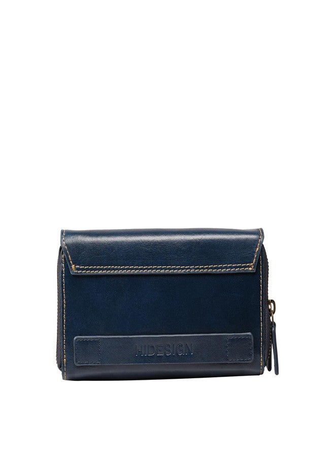 Hidesign ANDOVER W4 Genuine Leather Men's Blue Zip Around Wallet - Image 2
