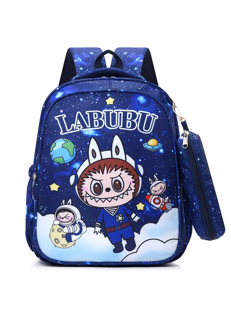 LABUBU Children's Schoolbag, Kindergarten,Primary SchoolCute Cartoon Schoolbag, Boys and Girls, Lightening Backpack, 35*28*12cm + Free Pencil Case - Image 1