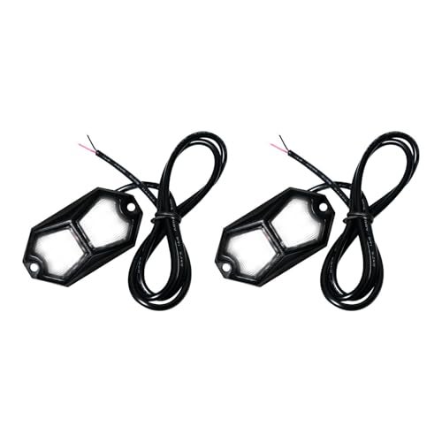 GZ5CG Led Lights White 2 Pods Wide Angle Waterproof Aluminum 12V 24V for Rock Light, Reverse Light, Courtesy, Dome, Engine Bay, Motorcycle Underglow, Trunk, Truck Bed, RV Step, Boat Golf Cart Interior - Image 1