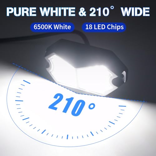 GZ5CG Led Lights White 2 Pods Wide Angle Waterproof Aluminum 12V 24V for Rock Light, Reverse Light, Courtesy, Dome, Engine Bay, Motorcycle Underglow, Trunk, Truck Bed, RV Step, Boat Golf Cart Interior - Image 2