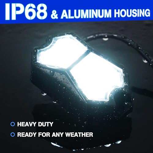 GZ5CG Led Lights White 2 Pods Wide Angle Waterproof Aluminum 12V 24V for Rock Light, Reverse Light, Courtesy, Dome, Engine Bay, Motorcycle Underglow, Trunk, Truck Bed, RV Step, Boat Golf Cart Interior - Image 3