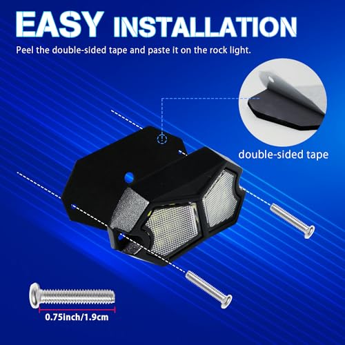 GZ5CG Led Lights White 2 Pods Wide Angle Waterproof Aluminum 12V 24V for Rock Light, Reverse Light, Courtesy, Dome, Engine Bay, Motorcycle Underglow, Trunk, Truck Bed, RV Step, Boat Golf Cart Interior - Image 4