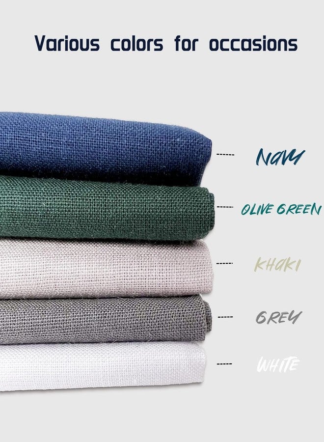 GB Selected Men's Cotton Handkerchiefs, Assorted Solid Color Pocket Square Hankies with Stripe - Image 2