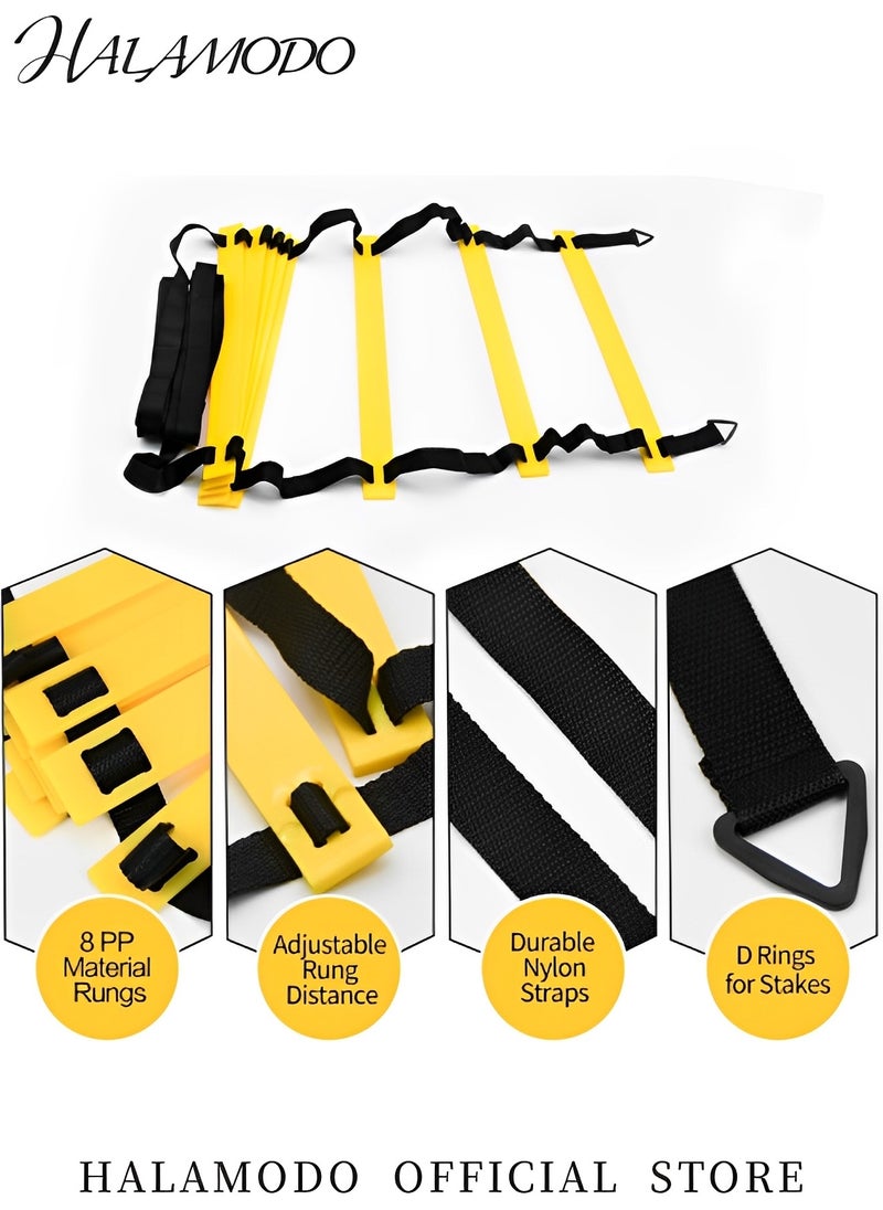 HALAMODO Agility Ladder Speed Training Equipment Quick Ladder Quick Ladder Running Equipment for Soccer Speed Football Basketball Football Soccer Training Equipment for Kids Youth Adults  - Image 2