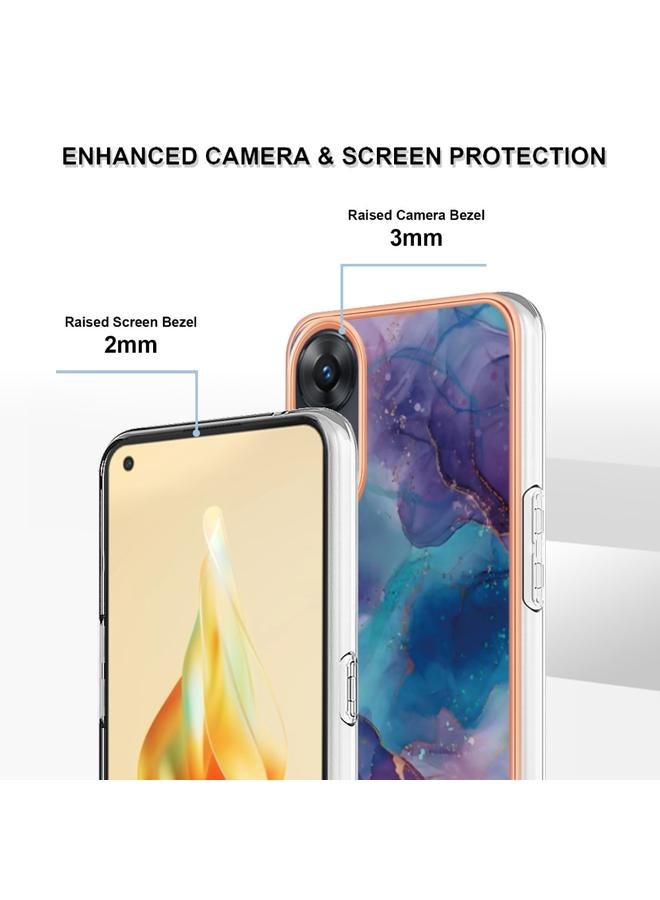 erorex Case For OPPO Reno 8T 4G Electroplating Marble Dual-side IMD Phone Case - Image 4