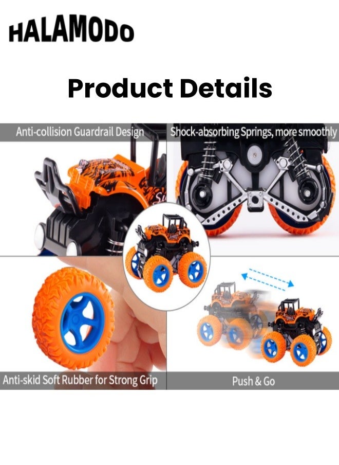 HALAMODO Kids Truck Toys Stunt On-Road Vehicle Push and Go Friction Powered Toy Cars Ideal as Birthday Party Thanksgiving New Year Presents for Boys & Girls Aged 3 and Above  - Image 2
