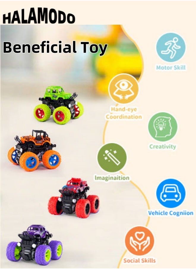 HALAMODO Kids Truck Toys Stunt On-Road Vehicle Push and Go Friction Powered Toy Cars Ideal as Birthday Party Thanksgiving New Year Presents for Boys & Girls Aged 3 and Above  - Image 5