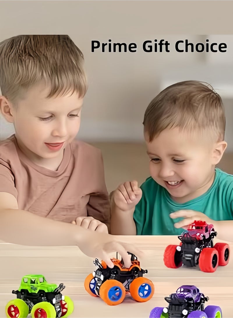 Kids Truck Toys Stunt On-Road Vehicle Push and Go Friction Powered Toy Cars Ideal as Birthday Party Thanksgiving New Year Presents for Boys & Girls Aged 3 and Above - Image 3