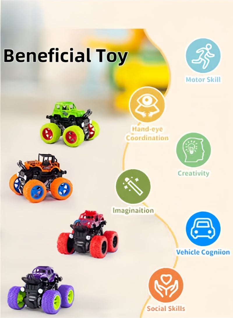 Kids Truck Toys Stunt On-Road Vehicle Push and Go Friction Powered Toy Cars Ideal as Birthday Party Thanksgiving New Year Presents for Boys & Girls Aged 3 and Above - Image 5