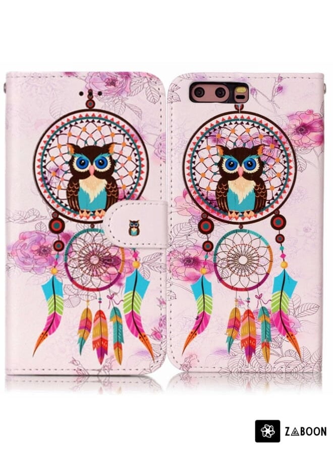 Green Tiger - For Huawei  P10 Gloss Oil Embossed Bells Owl Pattern Horizontal Flip Leather Case with Holder & Card Slots & Wallet & Photo Frame - Image 1