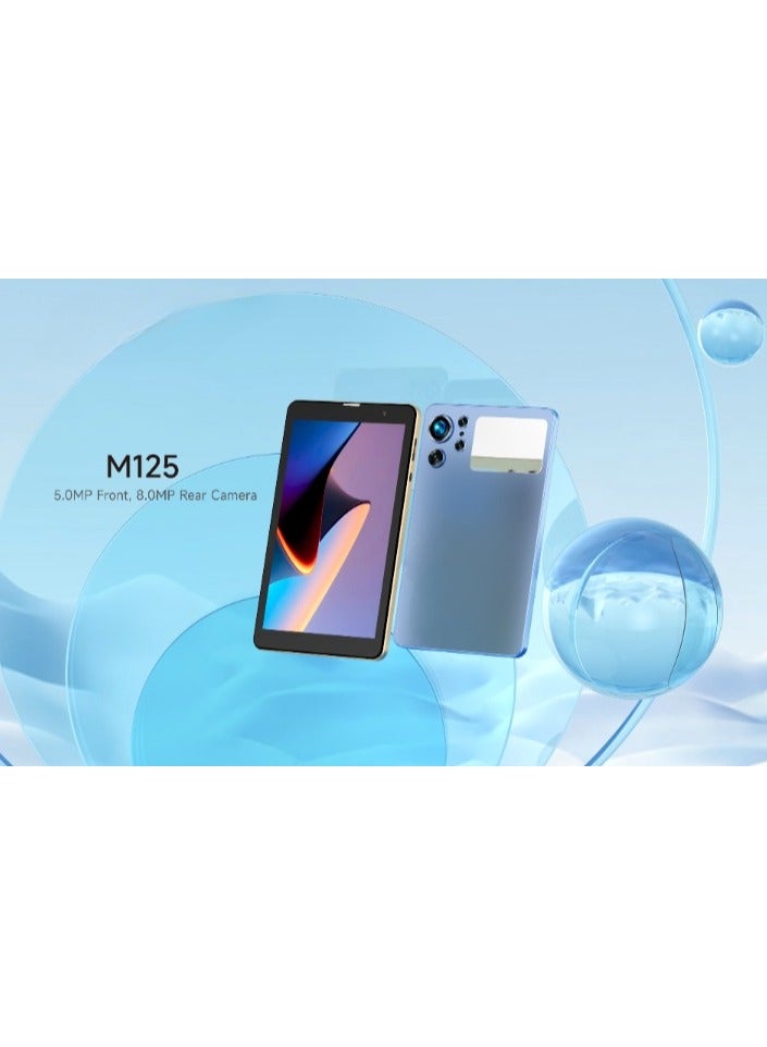 REBENUO M125 Tablet 8 Inch HD 1280P Display 6GB RAM with 256GB ROM Supports 5G Wi-Fi connection 4000mAh Battery Stylish Side Camera Mirror Android System ( blue) - Image 1