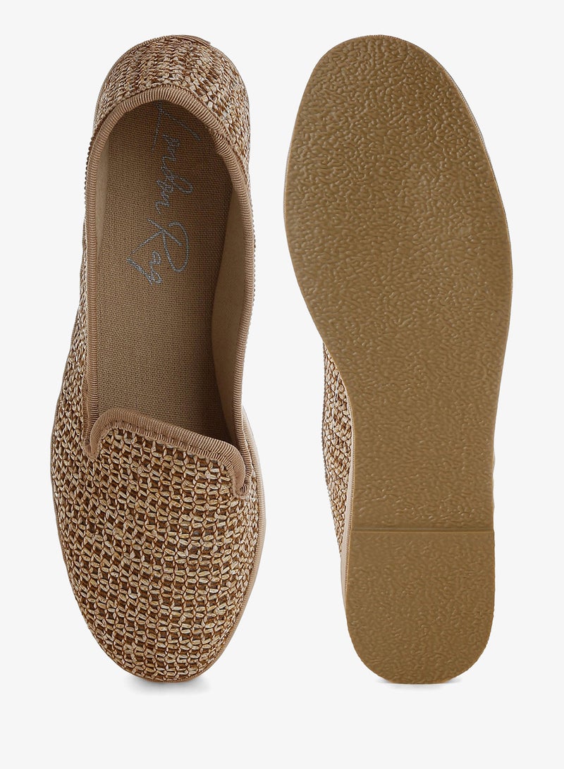 London Rag Round Toe Slip-On Loafers in Brown - Image 4