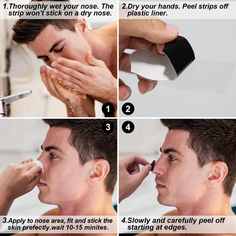 Charmonic 80 Pcs Blackhead Remover Pore Strips, Black Head Remover for Face, Natural Charcoal Nose Strips for Pore Cleaner, Large Size Nose Pore Strip for Men Women for Oil Blackheads & Whiteheads Remover - Image 5