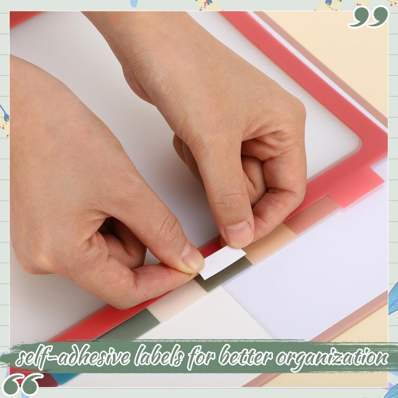 Chivertion 4 Sets 8 Tab Binder Dividers for 3 Ring 8.5 x 11 Inch Plastic Binder Dividers with Tabs Multicolor Letter Size Page 3 Hole Punch Clear File Organizer for School (Vintage Color) - Image 5