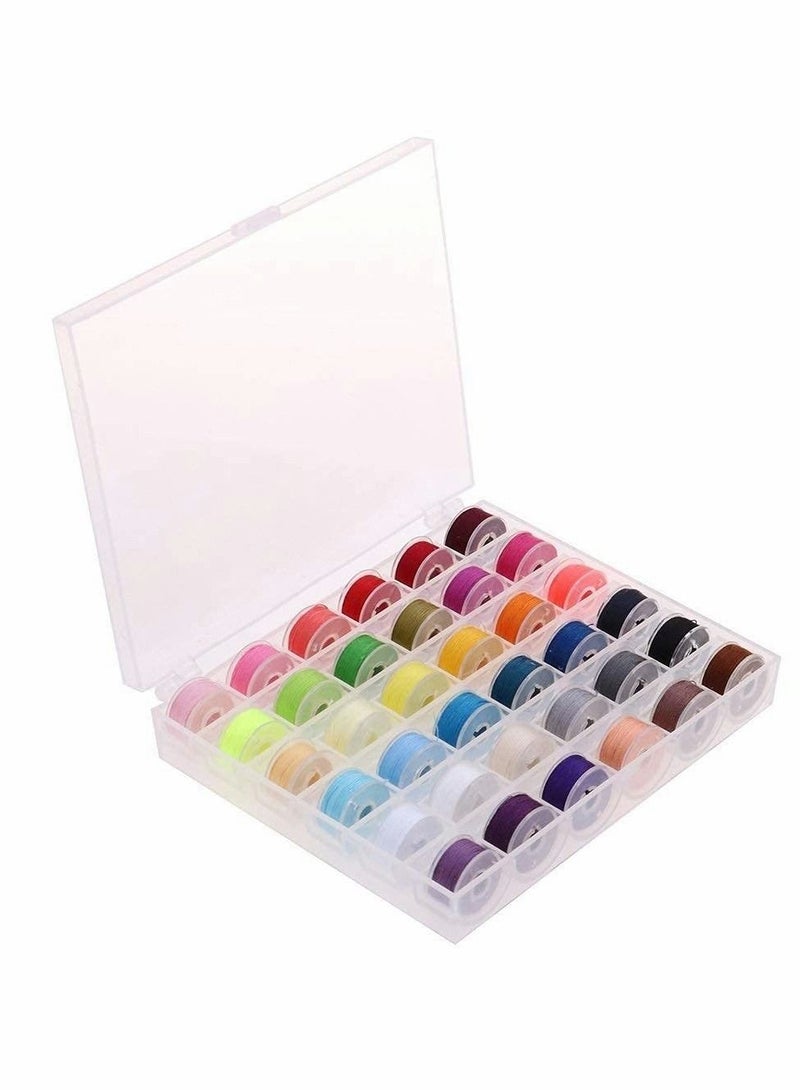Y&D 36-Piece Sewing Machine Bobbin Thread with Storage Box Pre-Winding Reel Set Suitable for Brother/Babylock/Janome/Elna/Kenmore/Babylock/Singer (Multiple Colors) - Image 1