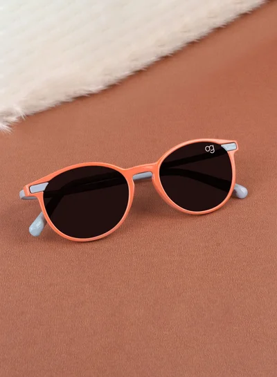 Woggles Stylish Orange & Grey Wayfarer Kids Sunglasses