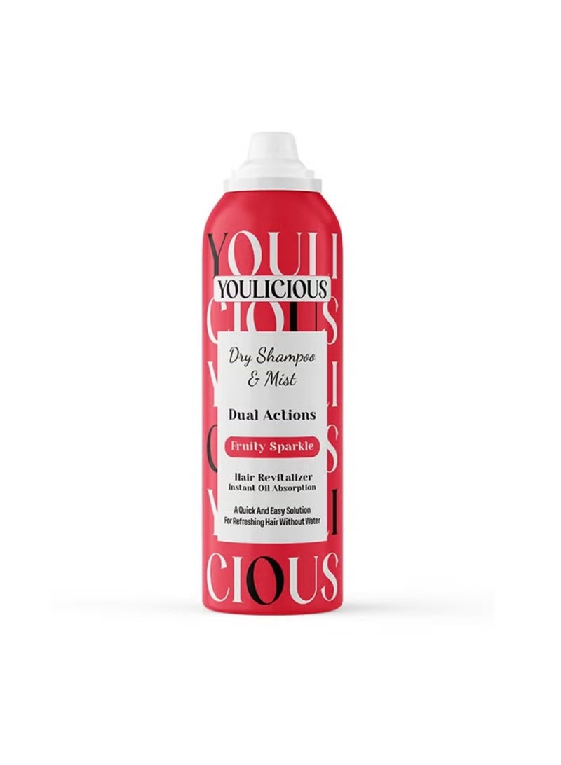 Youlicious Dry Shampoo & Hair Mist Fruity Sparkle 200ml