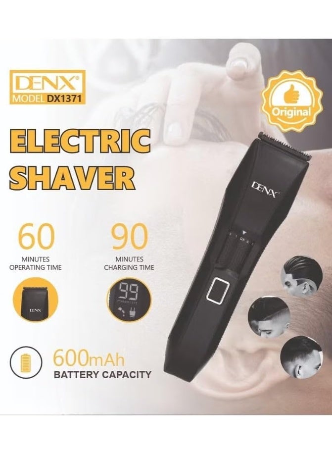 DENX Electric Shaver DX1371 – IPX6 Waterproof Grooming Trimmer, Adjustable Comb Gap, 5W Motor, Rechargeable Cordless Beard & Hair Clipper for Home & Salon - Image 4