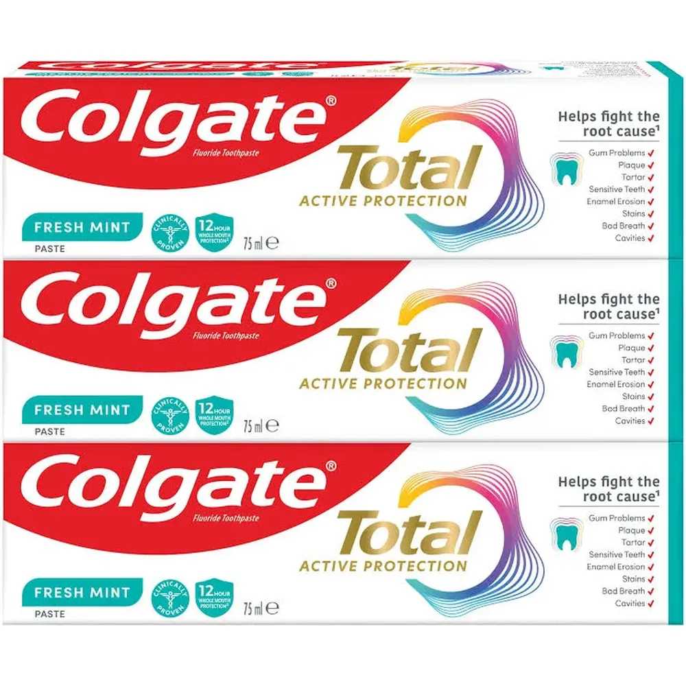 Colgate Total Active Prevention Advanced Whitening Tooth Paste- 3X80gms