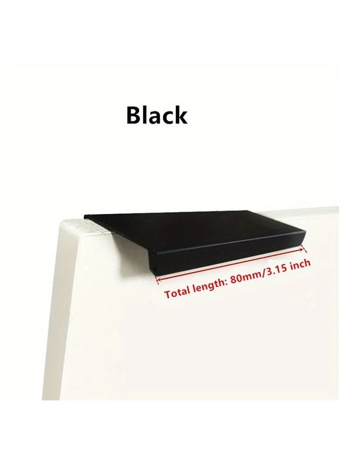 Modern Cabinet Drawer Handle Brushed Finish Silvery 80mm Length - Image 4