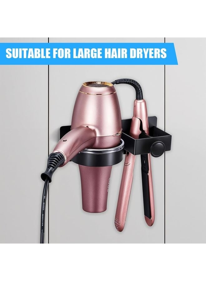 HOMESTAR Hair Straightener Holder Wall, Thickened Blow Dryer Holder Wall Mounted Stainless Steel Hairdryer Holder for Bathroom, Hair Tools Organizer & Storage Curling Iron Holder - Image 4