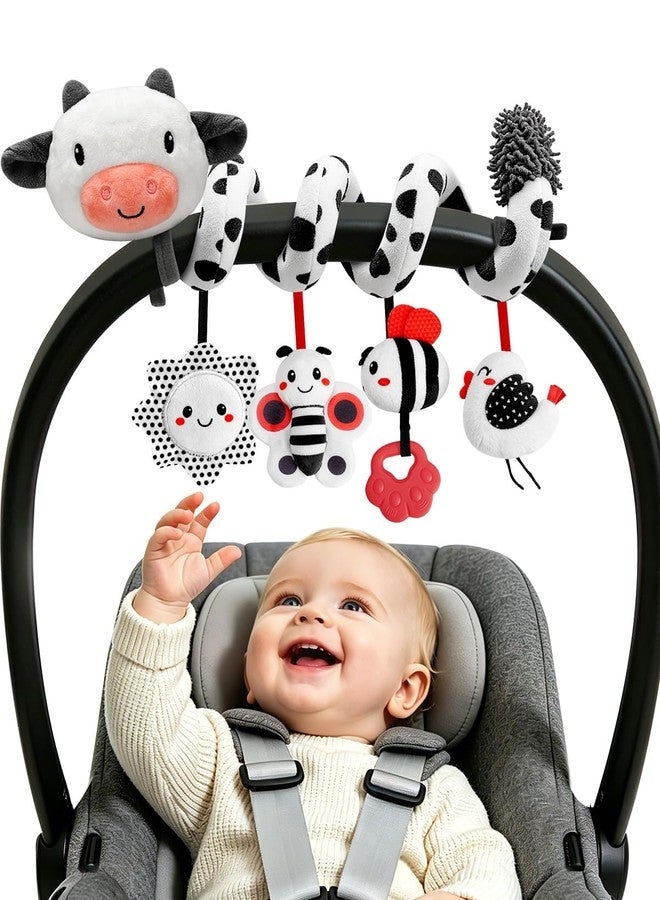 TOHIBEE Spiral Car Seat Baby Toys 0-6 Months, Infant Hanging Carseat Stroller Toys - Image 1