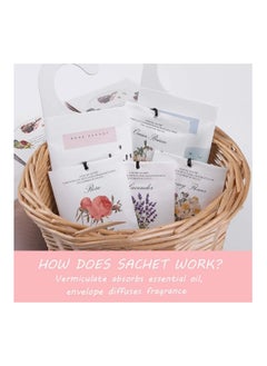 Y&D Lavender Jasmine Lily Rose Ocean Gardenia Flower Sachet 1Box 12Pcs 6 Scent Closet Air Deodorizer Freshener Scented Drawers Sachets Long Lasting Smell Goods for House Home Car Fragrance Products  - Image 2