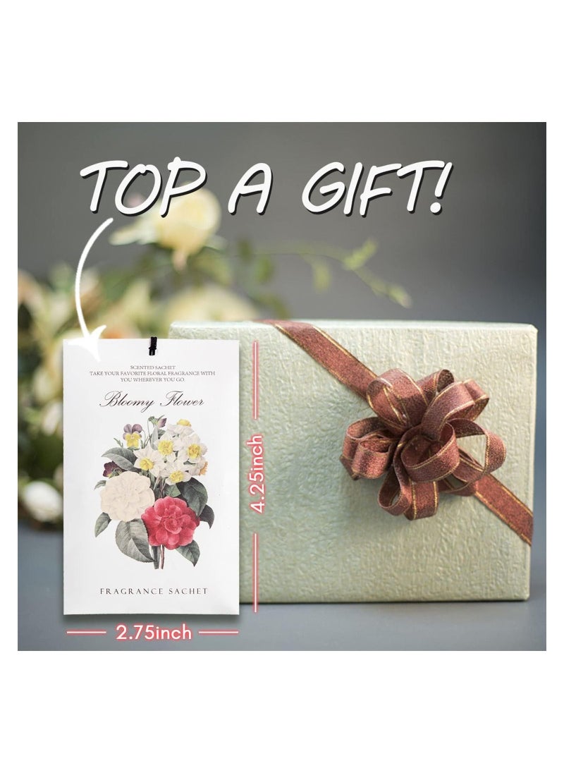 Y&D Lavender Jasmine Lily Rose Ocean Gardenia Flower Sachet 1Box 12Pcs 6 Scent Closet Air Deodorizer Freshener Scented Drawers Sachets Long Lasting Smell Goods for House Home Car Fragrance Products  - Image 3