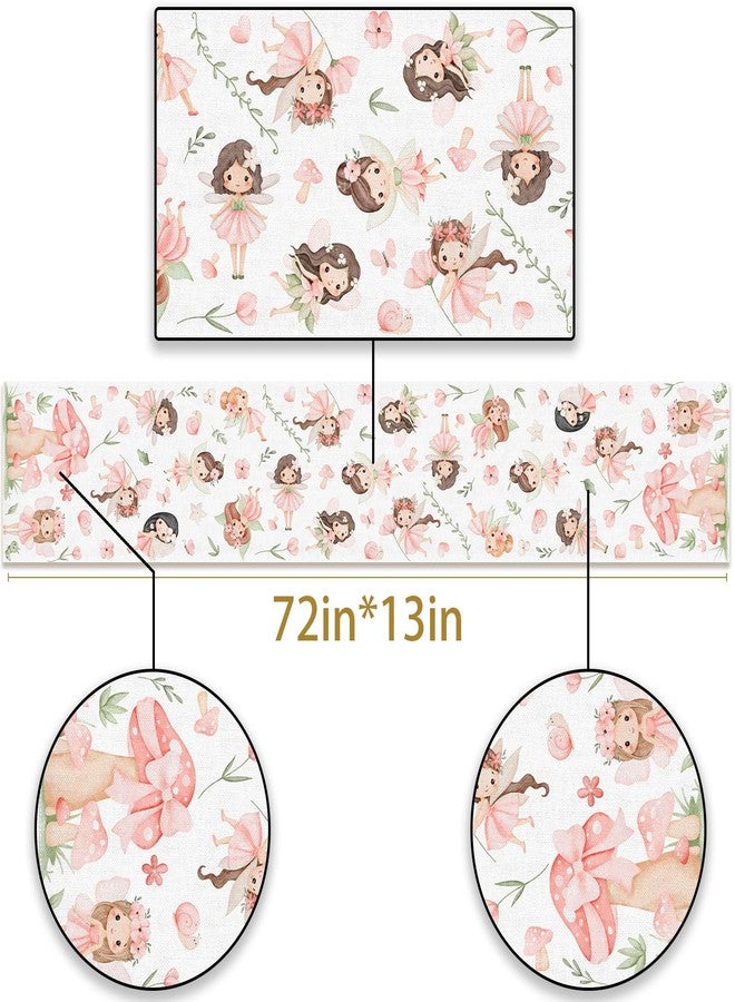 Pudodo Fairy Table Runner Enchanted Theme Girls Birthday Party Decoration Elf Mushroom Kitchen Dining Room Home Decor - Image 3