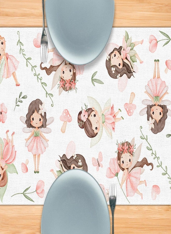 Pudodo Fairy Table Runner Enchanted Theme Girls Birthday Party Decoration Elf Mushroom Kitchen Dining Room Home Decor - Image 5