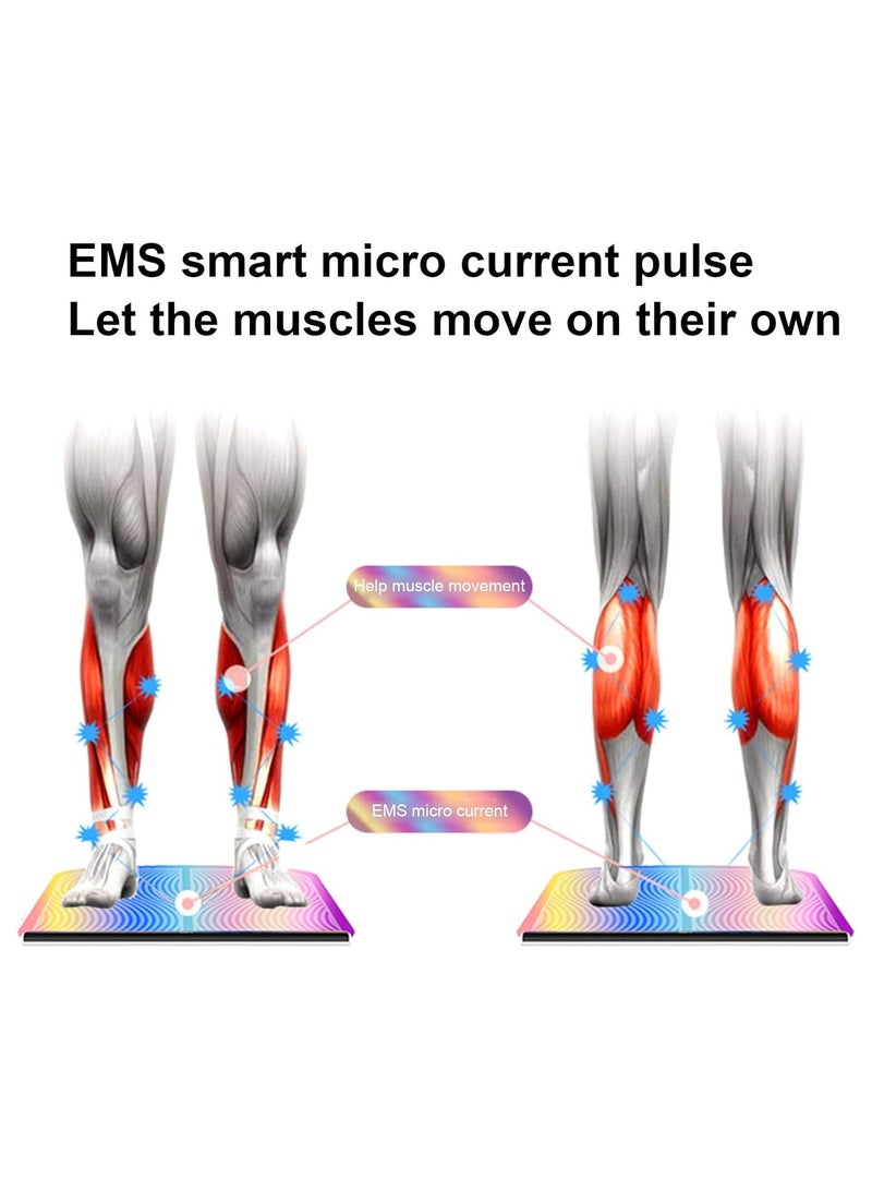 general Electric Foot Massager Colorful Smart Ems Portable Feet Massage Machine Electronic Muscle Stimulation Massage Adjustable Physiotherapy Foot Massage Pad - Image 3