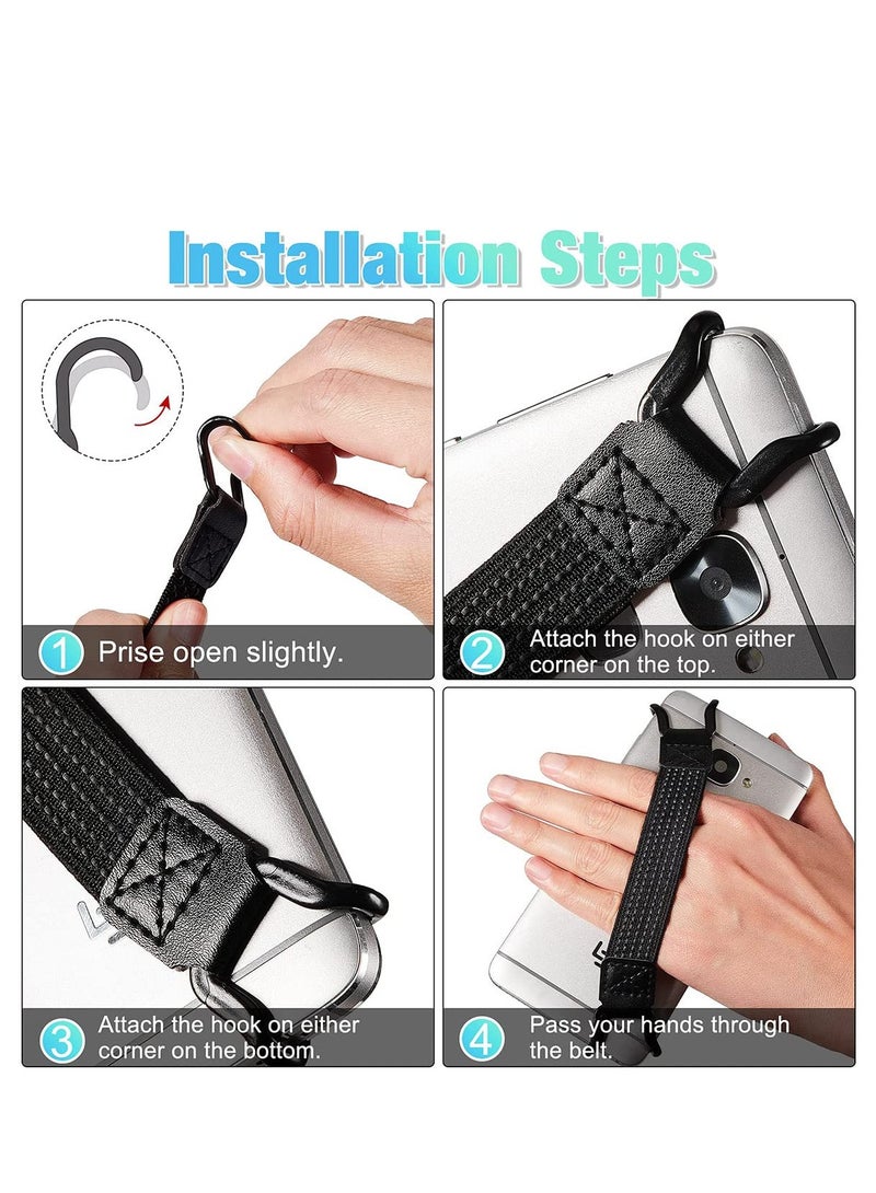 KASTWAVE 6 Pieces Mobile Phone Security Hand Strap Holder Security Hand Strap Holder Phone Security Hand Grip Phone Accessory for 5.2-7.5 Inch Smartphones - Image 3