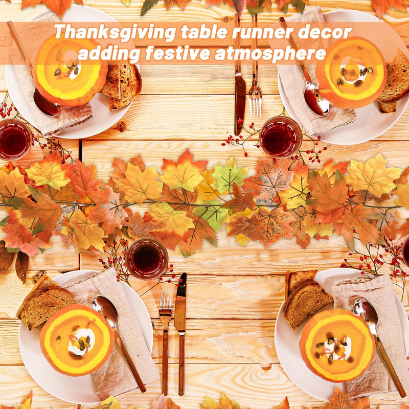 Helimoto 11.8Ft Fall Decor  2 Pack Fall Garland For Mantle  Fall Decorations For Home  Fall Leaves Garland  Thanksgiving Garland For Thanksgiving Decorations Indoor  Autumn Garland For Autumn Decor Outdoor - Image 5