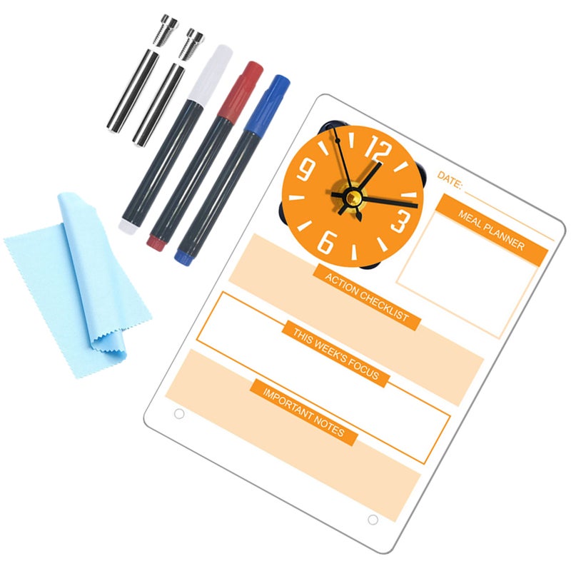 🖊️ لوحة ملاحظات مع ساعة لتنظيم المكتب وإدارة المهام - Image 1