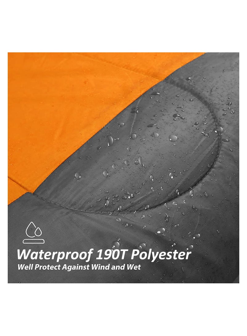 Generic Ultralight Camping Sleeping Bag – Orange & Gray, 210x75x10cm, 3-Season, Compact & Durable  - Image 3