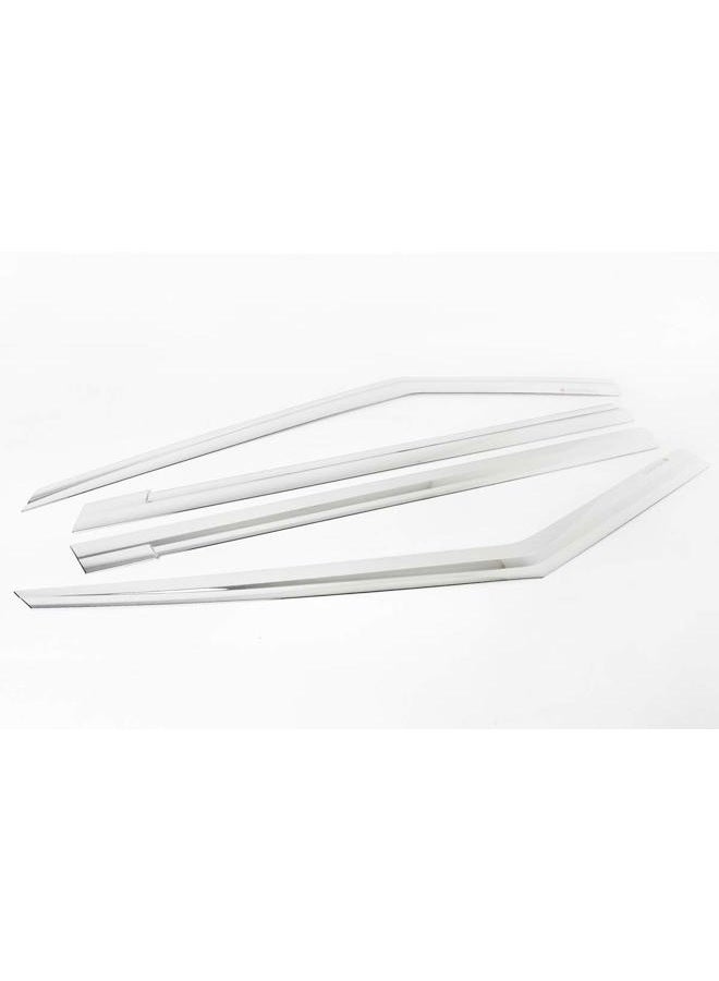 AUTO CLOVER Chrome Window Visors Side Wind Deflectors Rain Guards 4p for KIA All New 2022 Carnival MPV - Image 2