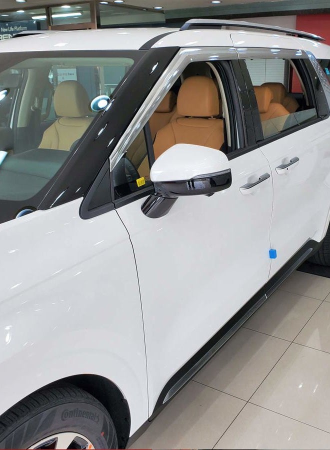 AUTO CLOVER Chrome Window Visors Side Wind Deflectors Rain Guards 4p for KIA All New 2022 Carnival MPV - Image 5