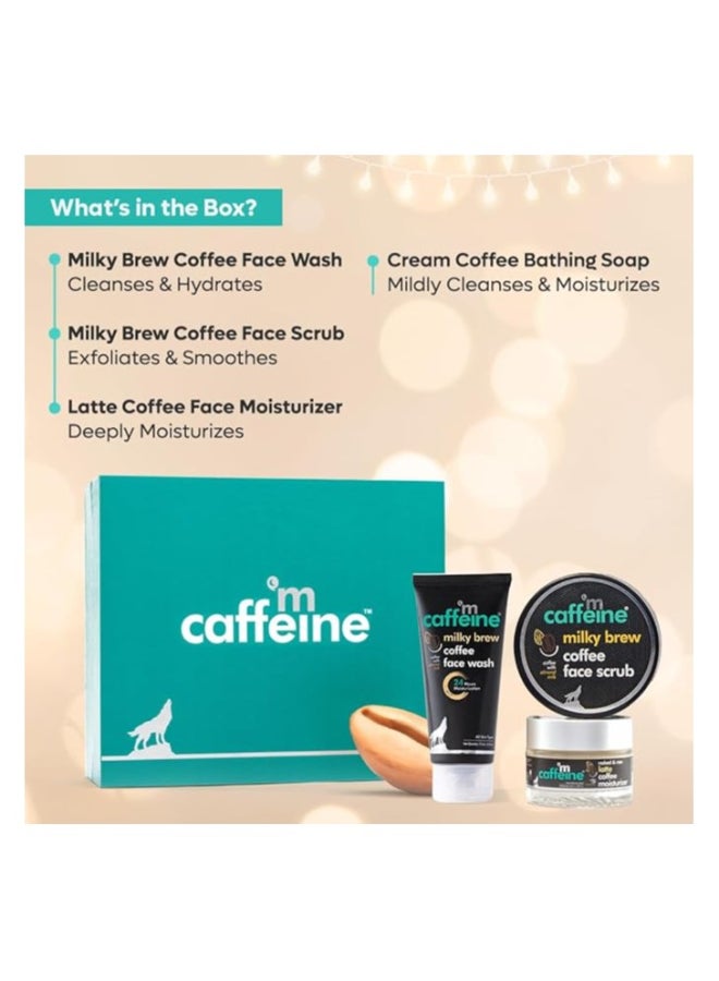 MCaffeine Milky Coffee Brew  Gift Set | With 4 Signature Products - Face Wash, Face Scrub, Face Moisturizer & Bath Soap | Special Unisex Festive Gift for Him & Her  - Image 5