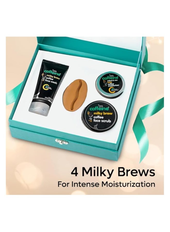 MCaffeine Milky Coffee Brew  Gift Set | With 4 Signature Products - Face Wash, Face Scrub, Face Moisturizer & Bath Soap | Special Unisex Festive Gift for Him & Her  - Image 4