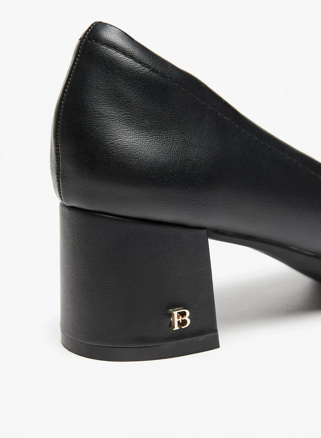 فلورا بيلا من شو إكسبرس Solid Slip-On Pumps with Block Heels