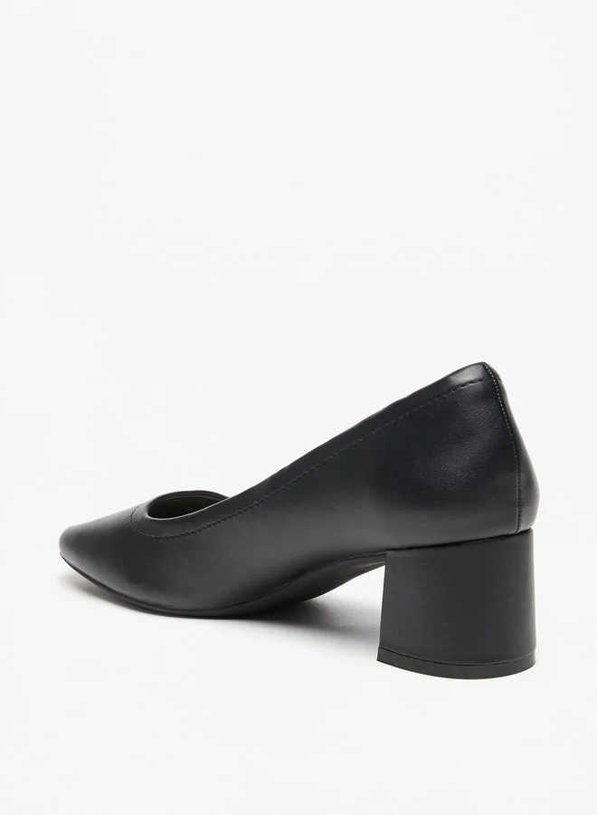 فلورا بيلا من شو إكسبرس Solid Slip-On Pumps with Block Heels