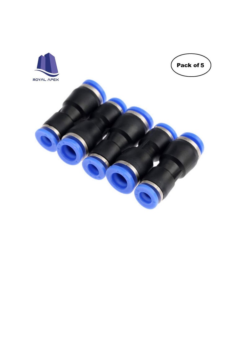 Generic - PU Pipe & Fittings Polyurethane | Pneumatic Pipe Push in to Connect Fittings (Reducer Socket - Pack of 5, 10x8mm) - Image 1