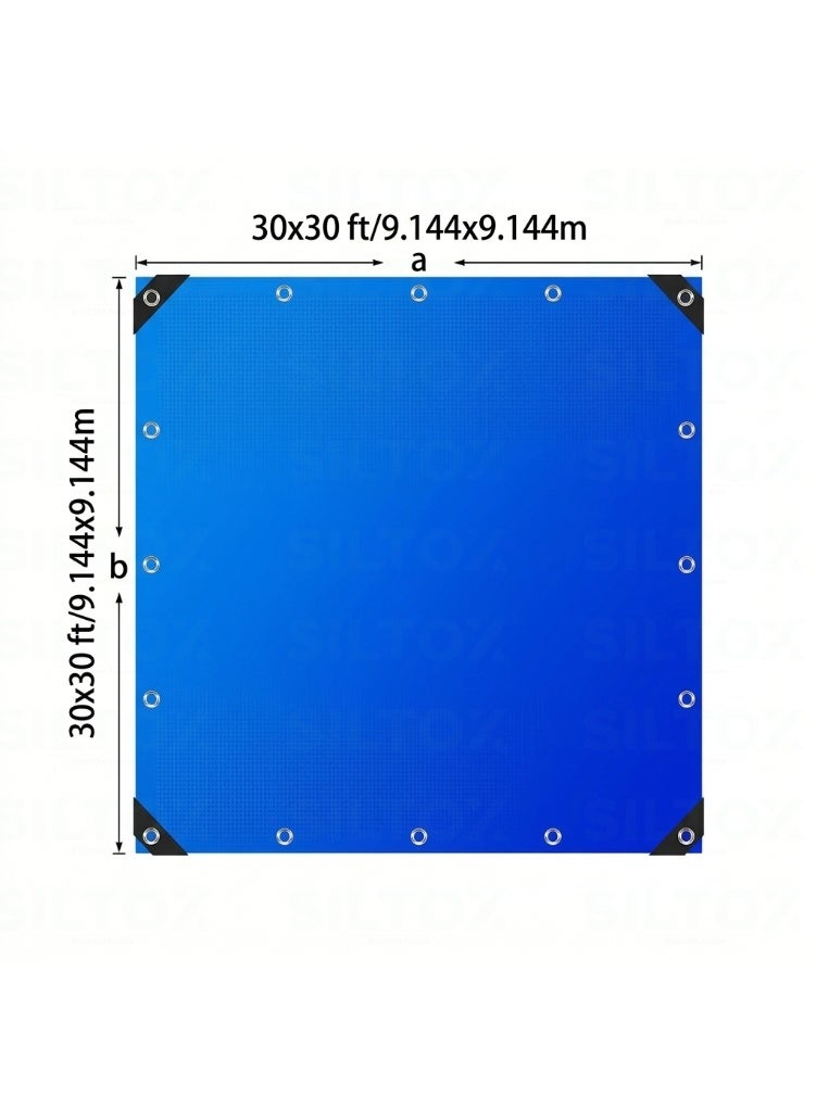سيلتوكس SILTOX Blue Tarpaulin Sheet 30x30 ft | Heavy Duty Waterproof PE Tarp Cover | UV Resistant Multipurpose Outdoor Protection Sheet for Construction, Camping & Storage - Image 4