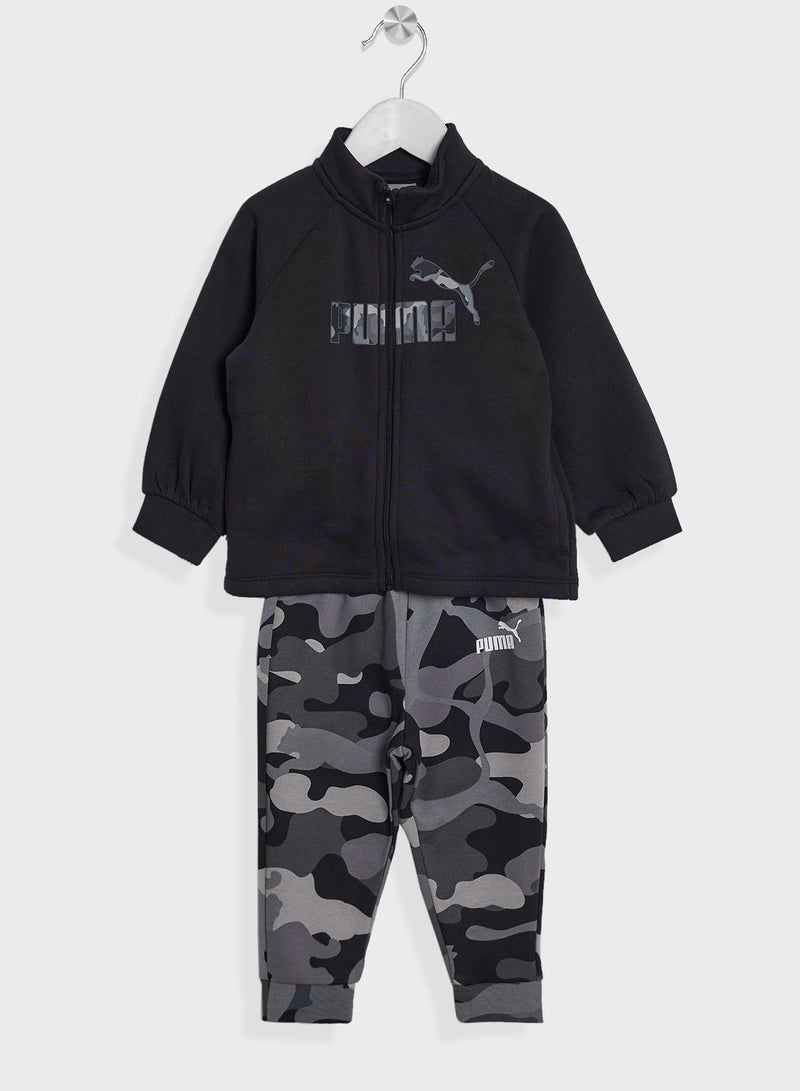 بوما طقم سويت شيرت وبنطال بنقشة مموهة للأطفال - Image 1
