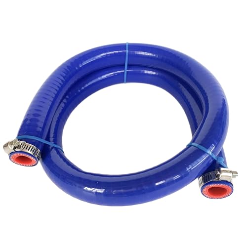 Bekelan 16MM 58 X 328FT Blue High Temp Reinforced Silicone Heater Tubing Hose Radiator Coolant Straight LineWork Pressure 145PSI4ply Reinforced5MM Thick2 Clamp - Image 3