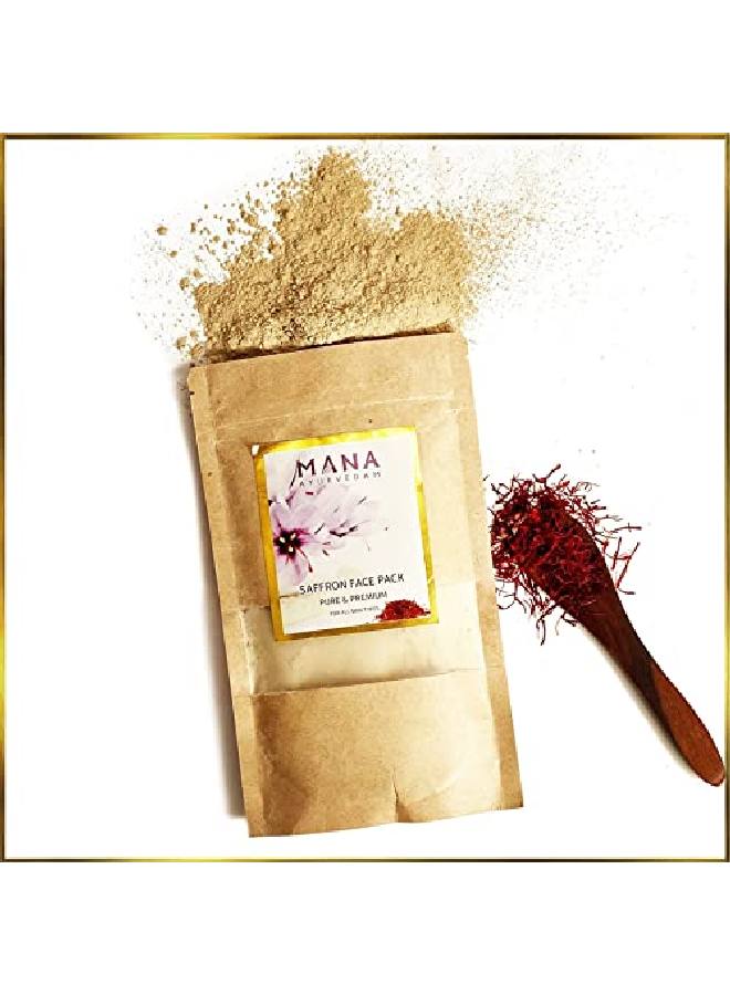Mana Ayurvedam عبوة وجه الزعفران | تزيل السمرة وتضيء البشرة | 100 جرام - Image 1